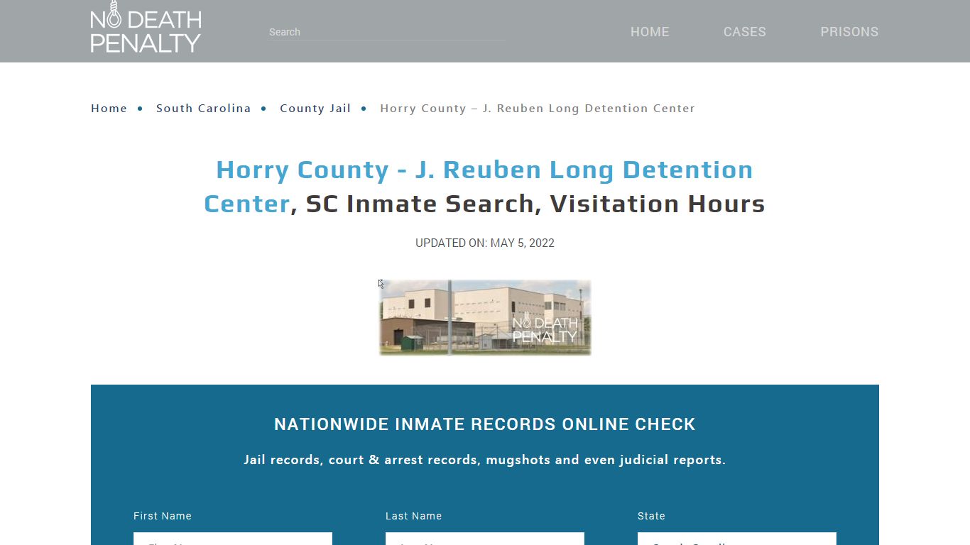 Horry County - J. Reuben Long Detention Center, SC Inmate ...